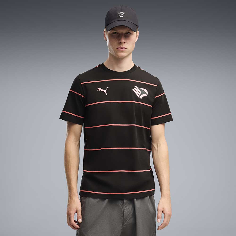 Palermo T-Shirt Casual Nera a Righe 2026/27 - immagine 3