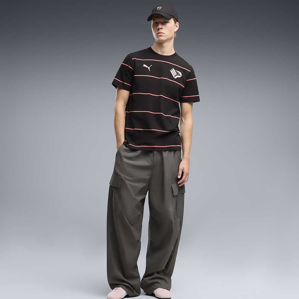Palermo T-Shirt Casual Nera a Righe 2026/27 - immagine 5
